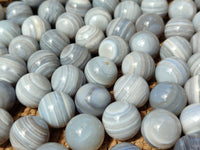 Polished Mini Banded Agate Sphere-Balls - Sold Per Item - From Botswana