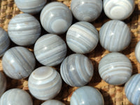 Polished Mini Banded Agate Sphere-Balls - Sold Per Item - From Botswana