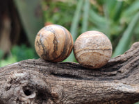 Polished Mini Namibian Desert Picture Stone Jasper Sphere-Balls - Sold Per Item - From Ais-Ais Namibia