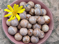 Polished Mini Namibian Desert Picture Stone Jasper Sphere-Balls - Sold Per Item - From Ais-Ais Namibia