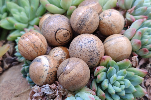 Polished Mini Namibian Desert Picture Stone Jasper Sphere-Balls - Sold Per Item - From Ais-Ais Namibia