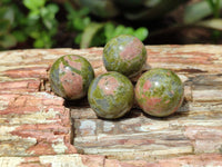 Polished Mini Unakite Sphere-Balls - Sold Per Item - From Messina, South Africa