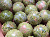 Polished Mini Unakite Sphere-Balls - Sold Per Item - From Messina, South Africa