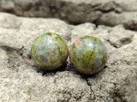 Polished Mini Unakite Sphere-Balls - Sold Per Item - From Messina, South Africa