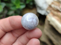 Polished Mini White Ocean Jasper Sphere-Balls - Sold Per Item - From Madagascar