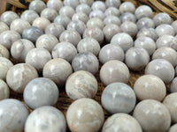 Polished Mini White Ocean Jasper Sphere-Balls - Sold Per Item - From Madagascar