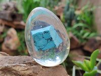 Polished Turquenite Howlite Egg In Resin - Sold Per Item - From China