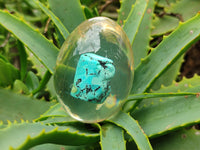 Polished Turquenite Howlite Egg In Resin - Sold Per Item - From China