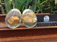 Polished Namibian Desert Picture Stone Jasper Eggs In Resin Egg  - Sold Per Item - From Ais-Ais Namibia