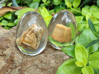 Polished Namibian Desert Picture Stone Jasper Eggs In Resin Egg  - Sold Per Item - From Ais-Ais Namibia