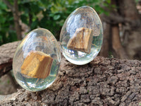 Polished Namibian Desert Picture Stone Jasper Eggs In Resin Egg  - Sold Per Item - From Ais-Ais Namibia