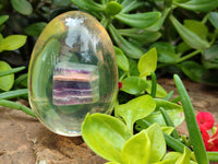 Polished Watermelon Fluorite Egg In Resin - Sold Per Item - From Uis, Namibia