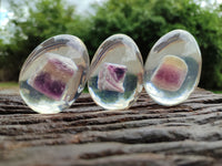 Polished Watermelon Fluorite Egg In Resin - Sold Per Item - From Uis, Namibia