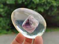 Polished Watermelon Fluorite Egg In Resin - Sold Per Item - From Uis, Namibia