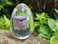 Polished Watermelon Fluorite Egg In Resin - Sold Per Item - From Uis, Namibia