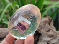 Polished Watermelon Fluorite Egg In Resin - Sold Per Item - From Uis, Namibia