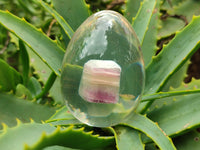 Polished Watermelon Fluorite Egg In Resin - Sold Per Item - From Uis, Namibia