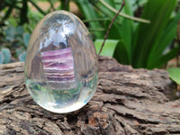 Polished Watermelon Fluorite Egg In Resin - Sold Per Item - From Uis, Namibia