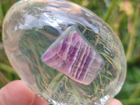 Polished Watermelon Fluorite Egg In Resin - Sold Per Item - From Uis, Namibia