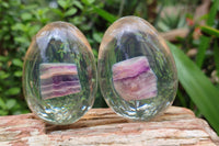 Polished Watermelon Fluorite Egg In Resin - Sold Per Item - From Uis, Namibia