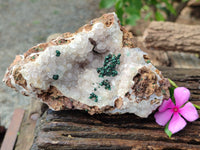 Natural Ball Malachite On Quartz Matrix Specimens x 3 From Kambove, Congo