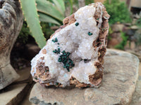 Natural Ball Malachite On Quartz Matrix Specimens x 3 From Kambove, Congo