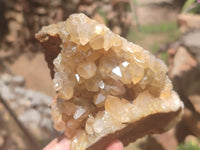 Natural Limonite Quartz Clusters x 3 From Zambia