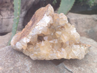 Natural Limonite Quartz Clusters x 3 From Zambia