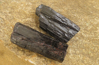 Natural Black Tourmaline With Quartz Specimens x 12 From Zimbabwe