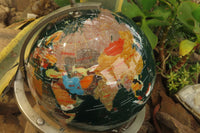 Hand Made Mixed Gemstone World Globe x 1 From China