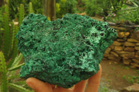 Natural Silky Malachite Specimens x 3 From Kasompe, Congo