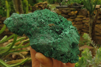 Natural Silky Malachite Specimens x 3 From Kasompe, Congo