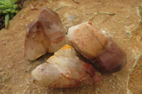 Natural Red Hematoid Quartz Clusters x 12 From Karoi, Zimbabwe