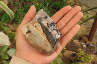 Natural Black Tourmaline With Quartz Specimens x 6 From Zimbabwe