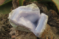 Natural Blue Lace Agate Specimens x 3 From Malawi