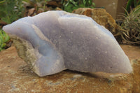 Natural Blue Lace Agate Specimens x 3 From Malawi