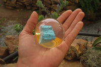 Polished Cobbed Blue Howlite in PVC Resin Paperweight Spheres - sold per item - From Zimbabwe