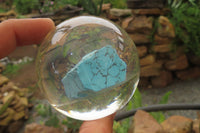 Polished Cobbed Blue Howlite in PVC Resin Paperweight Spheres - sold per item - From Zimbabwe