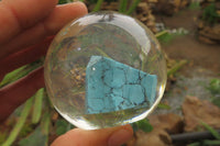 Polished Cobbed Blue Howlite in PVC Resin Paperweight Spheres - sold per item - From Zimbabwe