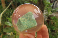 Polished Aventurine in PVC Resin Paperweight Spheres - sold per item - From Zimbabwe