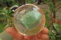 Polished Aventurine in PVC Resin Paperweight Spheres - sold per item - From Zimbabwe