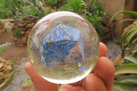 Polished Lapis Lazuli in PVC Resin Paperweight Spheres - sold per item - From Afghanistan