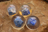 Polished Lapis Lazuli in PVC Resin Paperweight Spheres - sold per item - From Afghanistan