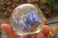 Polished Lapis Lazuli in PVC Resin Paperweight Spheres - sold per item - From Afghanistan