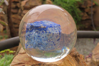 Polished Lapis Lazuli in PVC Resin Paperweight Spheres - sold per item - From Afghanistan