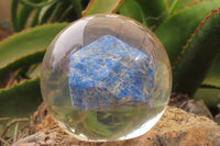 Polished Lapis Lazuli in PVC Resin Paperweight Spheres - sold per item - From Afghanistan