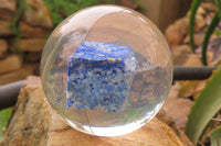 Polished Lapis Lazuli in PVC Resin Paperweight Spheres - sold per item - From Afghanistan