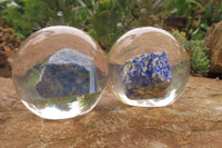 Polished Lapis Lazuli in PVC Resin Paperweight Spheres - sold per item - From Afghanistan