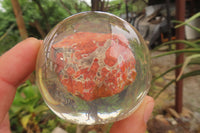 Polished Red Brecciated Jasper in PVC Resin Paperweight Spheres - sold per item - From South Africa