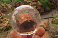 Polished Tiger Iron Jasper in PVC Resin Paperweight Spheres - sold per item - From Australia